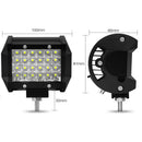 LED Work Light Bars 72W 7200LM Quad Rows Offroad Driving Spot Beam Jeep Tool