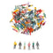 200x Mixed Tiny People Figures Train Railroad Street Scene