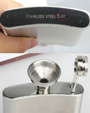 5oz Hip Flask Screw Cap Funnel Cap Stainless Drink Liquor Whisky Alcohol