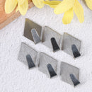 6Pcs Stainless steel adhesive door hook kitchen wall hanging towels bathroom JR