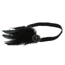 Womens Feather Headband Gatsby 20s Flapper Beaded Fascinator Wedding Bridal