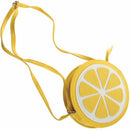 Women Messenger Bags Lemon Shape Small Mini Bag Circular Crossbody Bag For