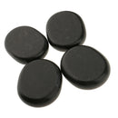 4 Pieces Large Black Natural Basalt Hot Stone Set for Massage Shop Beauty Salon