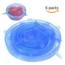 6pcs Reusable Silicone Wrap Bowl Seal Cover Stretch Lid Keep Food Fresh B JR