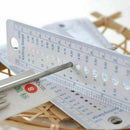 Plastic Knitting Needle Size Gauge Ruler Weaving Sweater 16 *4 Tools- Inche D4D6