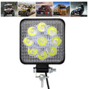 1Pc 9-30V 27W Square 9 LEDs Work Light Fog Lamp Truck ATV E8X4 Off-Road SU V2Y2