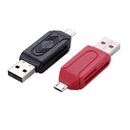 2 in 1 Multi-Function USB2.0 OTG Card Reader TF/SD Card Reader Adapter A