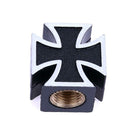 4pcs Universal Cross Style Car Bike Tire Wheel Valve Caps Covers (Black)