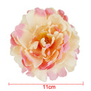 6Pcs Silk Peony Flower Heads for Wedding Hair Clip Corsage DIY Beige Pink