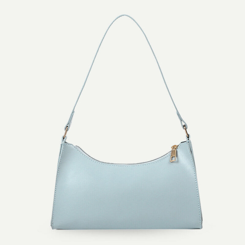 Fashion Pure Women Handbag Leather Female Small Shoulder Tote Bag (Blue)