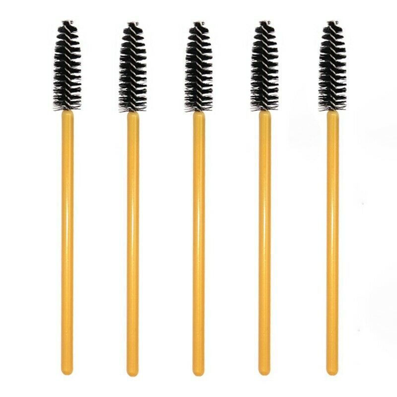 Black Disposable Mascara Wands Bulk Eyelash Extensions Makeup Brushes Eye B X1E2