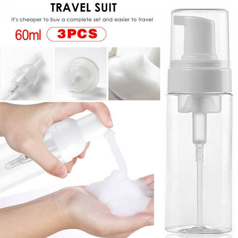 3X Flip Cap Plastic Shampoo Lotion Sample Bottle Empty Liquid Dispenser Containe