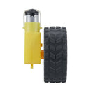 1:48 Pneumatic Tire Wheel with DC 3-6V Gear Motor for Arduino Smart Car Rob M6J5