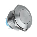 5A/250VAC Stainless Steel Resetable Metal Push Tton Switch Flat Head 1NO