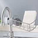 Kitchen Sink Faucet Sponge/Soap Storage Organizer Cloth Drain Rack Holder Shelf