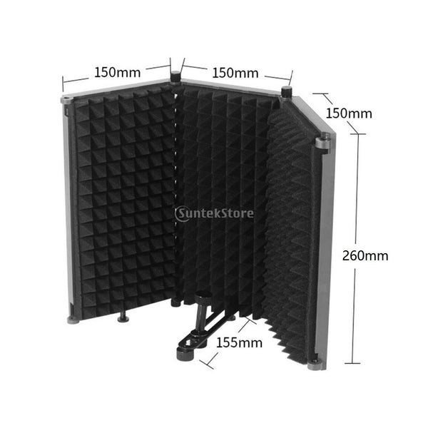 Studio Microphone Isolation Shield for Condenser Microphone Recording