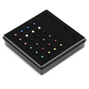 24Pcs/Set Mix Multicolor Nose Ring Bone Stud Surgical Steel Piercing Jewe FT