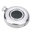 Round Semi-transparent Stainless Steel Wine Pot Hip Flask Camping Flagons