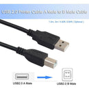 USB 2.0 Male to Male Scanner Printer Cable Sync Data Charging Cord(1.5m)