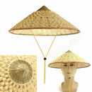 Vietnamese Japanese Coolie Straw Bamboo Cone Sun Hat Garden Farmer Fishing R8X2