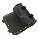 Universal Motorcycle Front Fork Tool Bag Pouch Luggage Saddle Bag Black Leather