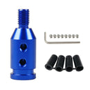 Aluminum Shift Knob Adapter for  Mini Non Threaded Shifters 10x1.5mm Blue