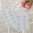 80pcs/10sheet thank you for your kindness Sealing Stickers Gift Box Labels JR