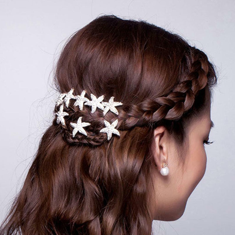 10 Pieces Glitter Crystal Headpiece U-shaped Bridal Lady Party Hair Jewelry