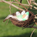 Bird Nest Set Easter Simulation Rattan Big Round Garden Props Window Display