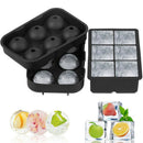 2pcs 6 Grids DIY Silicone Ice Cube Maker Ball Square Whiskey Ice Cube Molds A