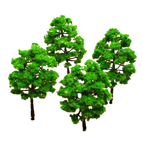 10 Pieces Train Sides Tree Sets Decorative Accessories