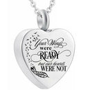 Heart Urn Necklace for Ashes - Cremation Jewelry Keepsake Memorial Pendants G FT