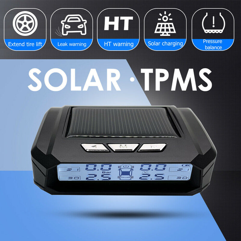 AN05 Solar Car TPMS Tire Pressure Monitoring Temp Alarm System (External)