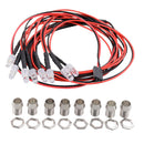 8 LED Headlight Taillight 5mm for 1/5 1/8 1/10 1/12 1/16 RC Car DIY Accessories