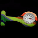 Rainbow stripes pattern Silicone Nurses Brooch Tunic Fob Pocket Watch Stain