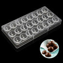 4X(24 Holes Semi Sphere Chocolate Mould Polycarbonate Chocolate Bar Mold HaQ7F6)