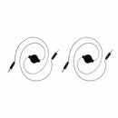 2PCS Black Telescopic 3.5mm AUX Car Audio Cable Right Angle 3.5MM Male To Female