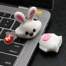 128MB Cute Animal Flash Drive USB2.0 Novelty Cartoon Rabbit Shape Pen Drive Data
