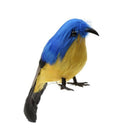 Small Artificial Bird Decorative Realistic Ornament in Feathers Deco Garden