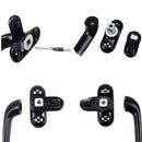 Door and Window Handle Lock Casement Window Lock Wheel Handle Black C3Z6