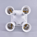 4 in 1 Light Socket Splitter Bases E27 Adapter Converter Holder for LED Lamp Kw