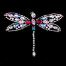 Beaded Crystal Dragonfly Badge Applique Patch Sew on Patch Sewing Accessory
