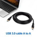 20ft USB 3.0 Type A Male to Male Cable 22AWG for Hard Drive Enclosure Modem