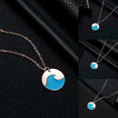 Blue Ocean Necklace Beach Surfer Jewelry Blue Wave Necklace New