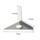 Woodworking Ruler Square Layout Miter Triangle Ruler 45Degree 90Degree Metric.