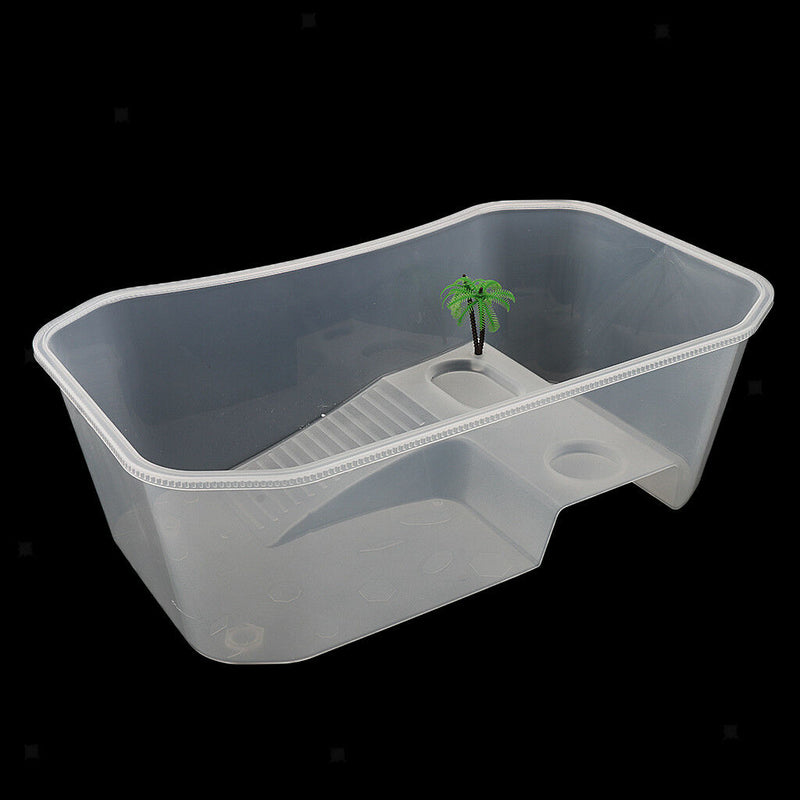 Reptile Tortoise Turtle Habitat Terrarium Tank Box with Lamp Holder White