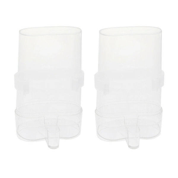 2 Pack Bird Waterer Bird Feeders, Bird Feed Water Dispenser, Clear Pet Feeder