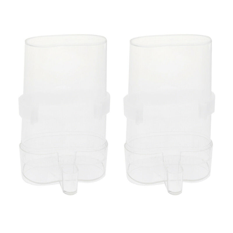 2 Pack Bird Waterer Bird Feeders, Bird Feed Water Dispenser, Clear Pet Feeder