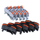 10set LAS--211 1 Pin Din Rail Compact Cable Wiring Connector Terminal Bloc FT
