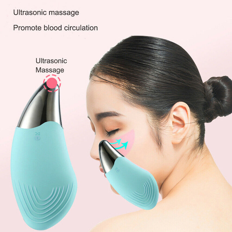 Electric Silicone Facial Cleansing Instrument Vibration Face Washer (Green)